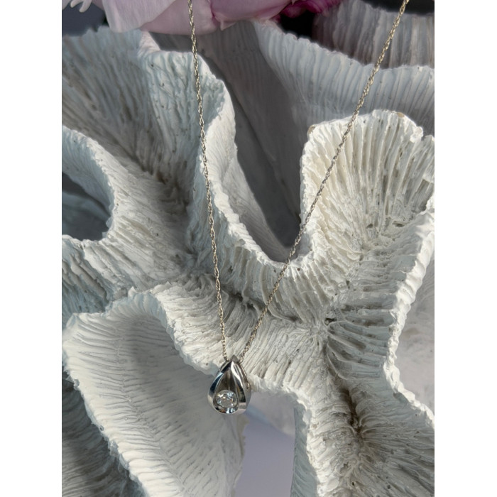 Elegant 14K White Gold Diamond 0.25 ct Necklace