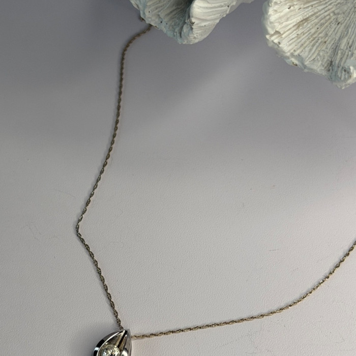 Elegant 14K White Gold Diamond 0.25 ct Necklace