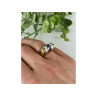 925 Sterling Silver Gold Plated Sapphires & CZ Ring Size 7