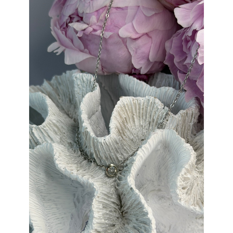 MSCO 14K White Gold Diamond 0.44 ct Necklace