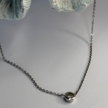 Msco 14K White Gold Diamond 0.44 ct Necklace