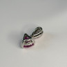 10K White Gold Pink Topaz Heart Pendant