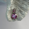 10K White Gold Pink Topaz Heart Pendant