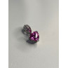 10K White Gold Pink Topaz Heart Pendant