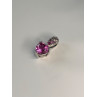 10K White Gold Pink Topaz Heart Pendant