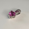 10K White Gold Pink Topaz Heart Pendant
