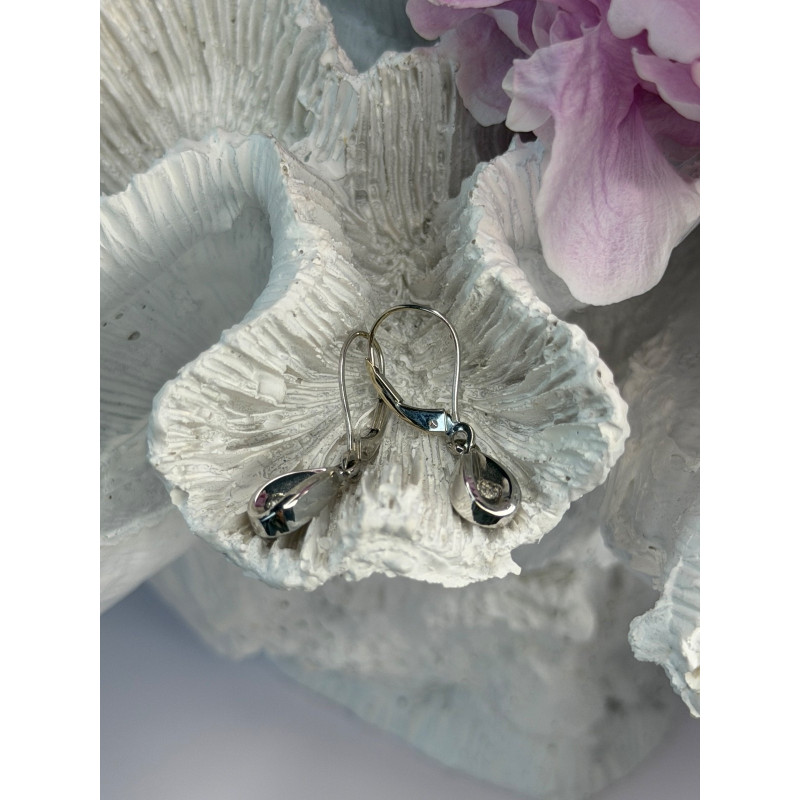 14K White Gold Diamond 0.12 ct Earrings