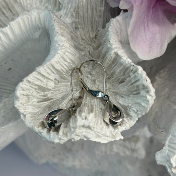 14K White Gold Diamond 0.12 ct Earrings