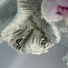 14K White Gold Diamond 0.12 ct Earrings