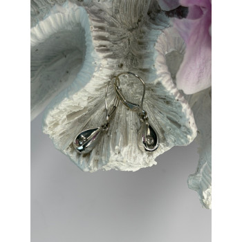 14K White Gold Diamond 0.12 ct Earrings