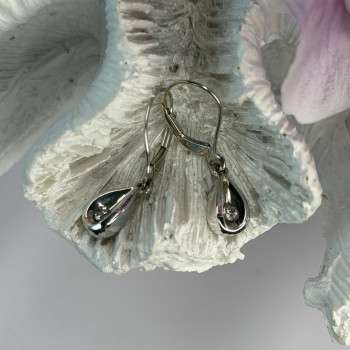 14K White Gold Diamond 0.12 ct Earrings