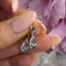 14K White Gold Diamond 0.12 ct Earrings