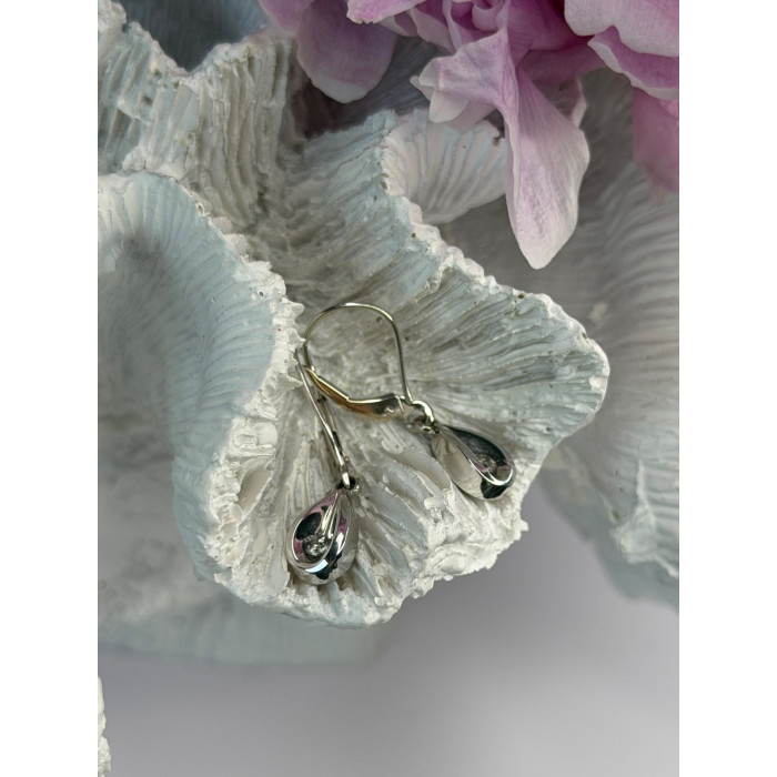 14K White Gold Diamond 0.12 ct Earrings