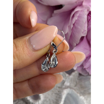 14K White Gold Diamond 0.12 ct Earrings