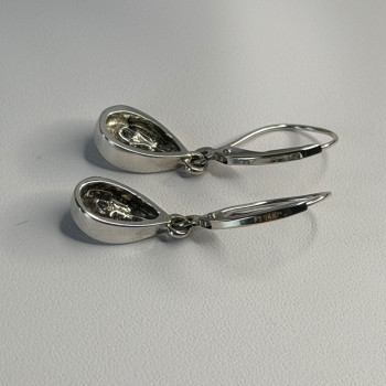 14K White Gold Diamond 0.12 ct Earrings