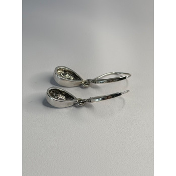 14K White Gold Diamond 0.12 ct Earrings