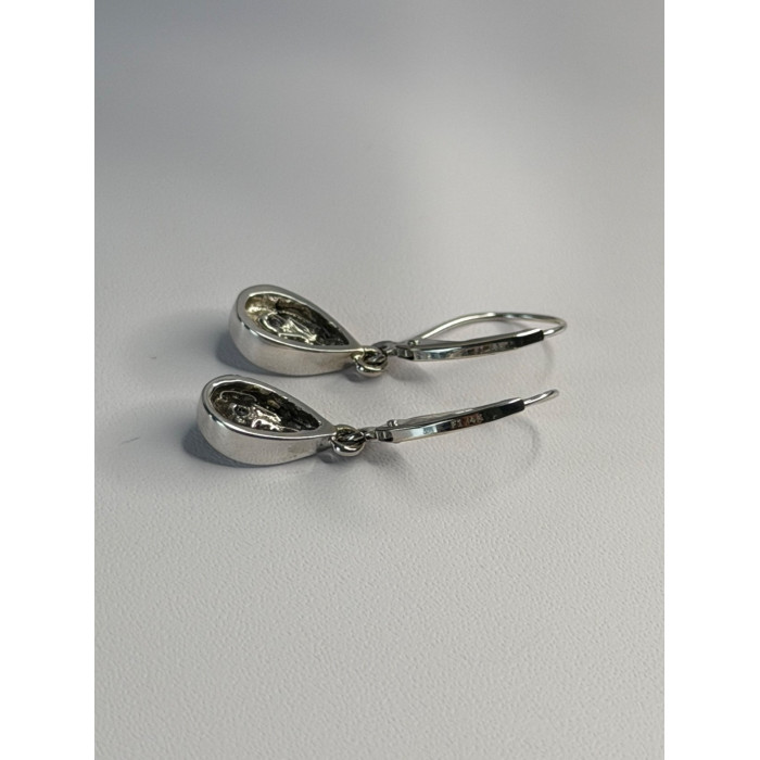 14K White Gold Diamond 0.12 ct Earrings