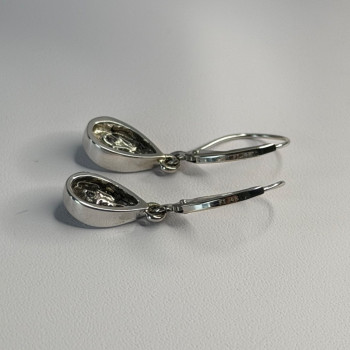 14K White Gold Diamond 0.12 ct Earrings