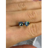 14K White Gold Alexandrite Stud Earrings Length 0.25 inch