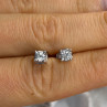 ZEI 14K White Gold Diamond tcw 0.14 ct Stud Earrings