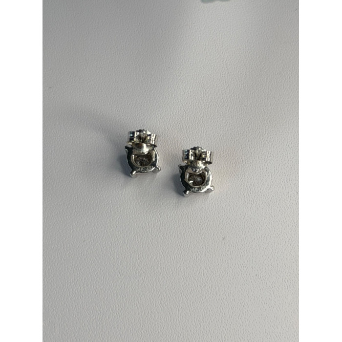 ZEI 14K White Gold Diamond tcw 0.14 ct Stud Earrings