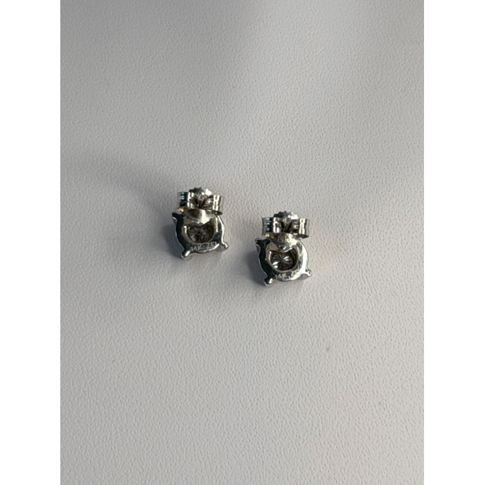 ZEI 14K White Gold Diamond tcw 0.14 ct Stud Earrings