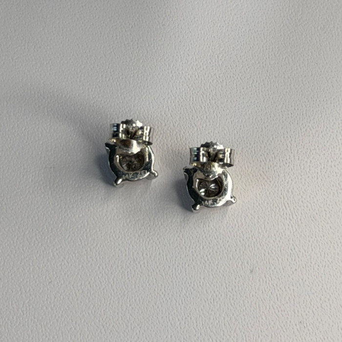 ZEI 14K White Gold Diamond tcw 0.14 ct Stud Earrings