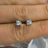 ZEI 14K White Gold Diamond tcw 0.14 ct Stud Earrings