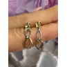 Aesthetic 14K Yellow & White Gold Earrings Length 1 inch