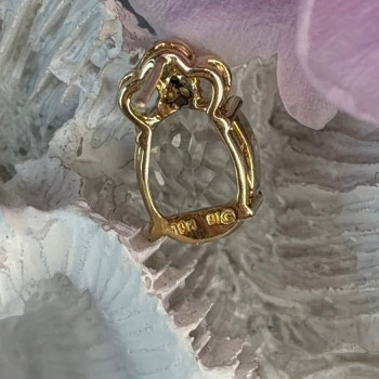 10K Yellow Gold Prasiolite & Diamond Earrings