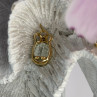 10K Yellow Gold Prasiolite & Diamond Earrings