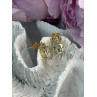 10K Yellow Gold Prasiolite & Diamond Earrings
