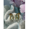 10K Yellow Gold Prasiolite & Diamond Earrings