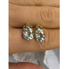 10K Yellow Gold Prasiolite & Diamond Earrings