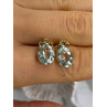 10K Yellow Gold Prasiolite & Diamond Earrings