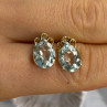 10K Yellow Gold Prasiolite & Diamond Earrings