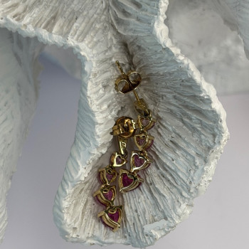 10K Yellow Gold Pink Sapphire & Diamond 