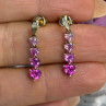 10K Yellow Gold Pink Sapphire & Diamond 