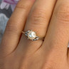 La Pais 14K White Gold Pearl Ring Size 6.5
