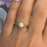 La Pais 14K White Gold Pearl Ring Size 6.5