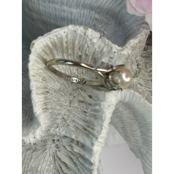 La Pais 14K White Gold Pearl Ring Size 6.5