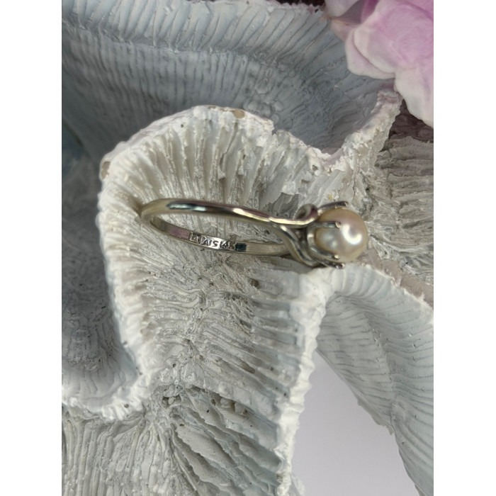 La Pais 14K White Gold Pearl Ring Size 6.5