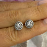 10K White Gold Diamond tcw 0.16 ct Stud Earrings