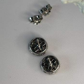 10K White Gold Diamond tcw 0.16 ct Stud Earrings