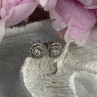 10K White Gold Diamond tcw 0.16 ct Stud Earrings