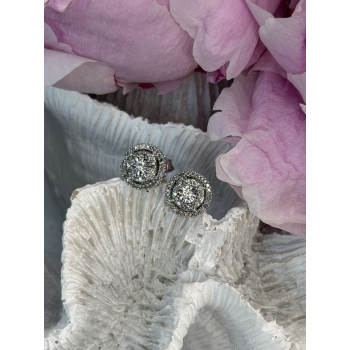 10K White Gold Diamond tcw 0.16 ct Stud Earrings