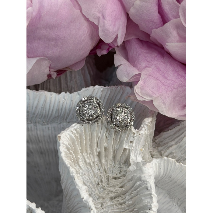 10K White Gold Diamond tcw 0.16 ct Stud Earrings