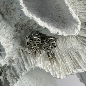 10K White Gold Diamond tcw 0.16 ct Stud Earrings