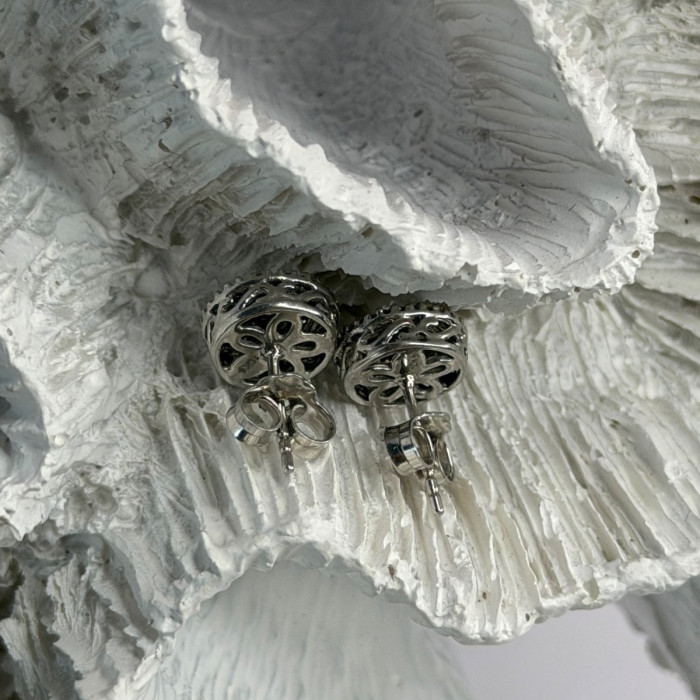 10K White Gold Diamond tcw 0.16 ct Stud Earrings