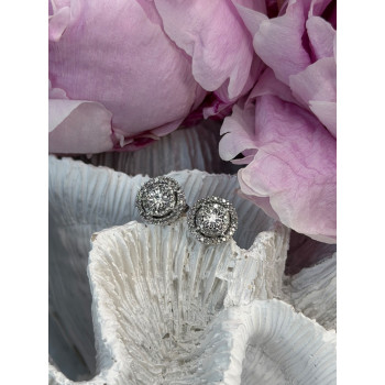 10K White Gold Diamond tcw 0.16 ct Stud Earrings